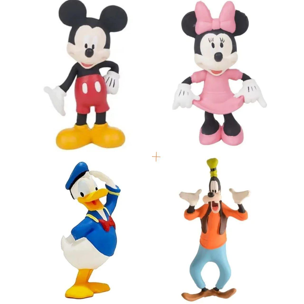 Kit 4 Bonecos Mordedor Para Bebe Disney Mickey Minnie Pato Donald Pateta Latex Super Macio La Toy Mordedor Magazine Luiza