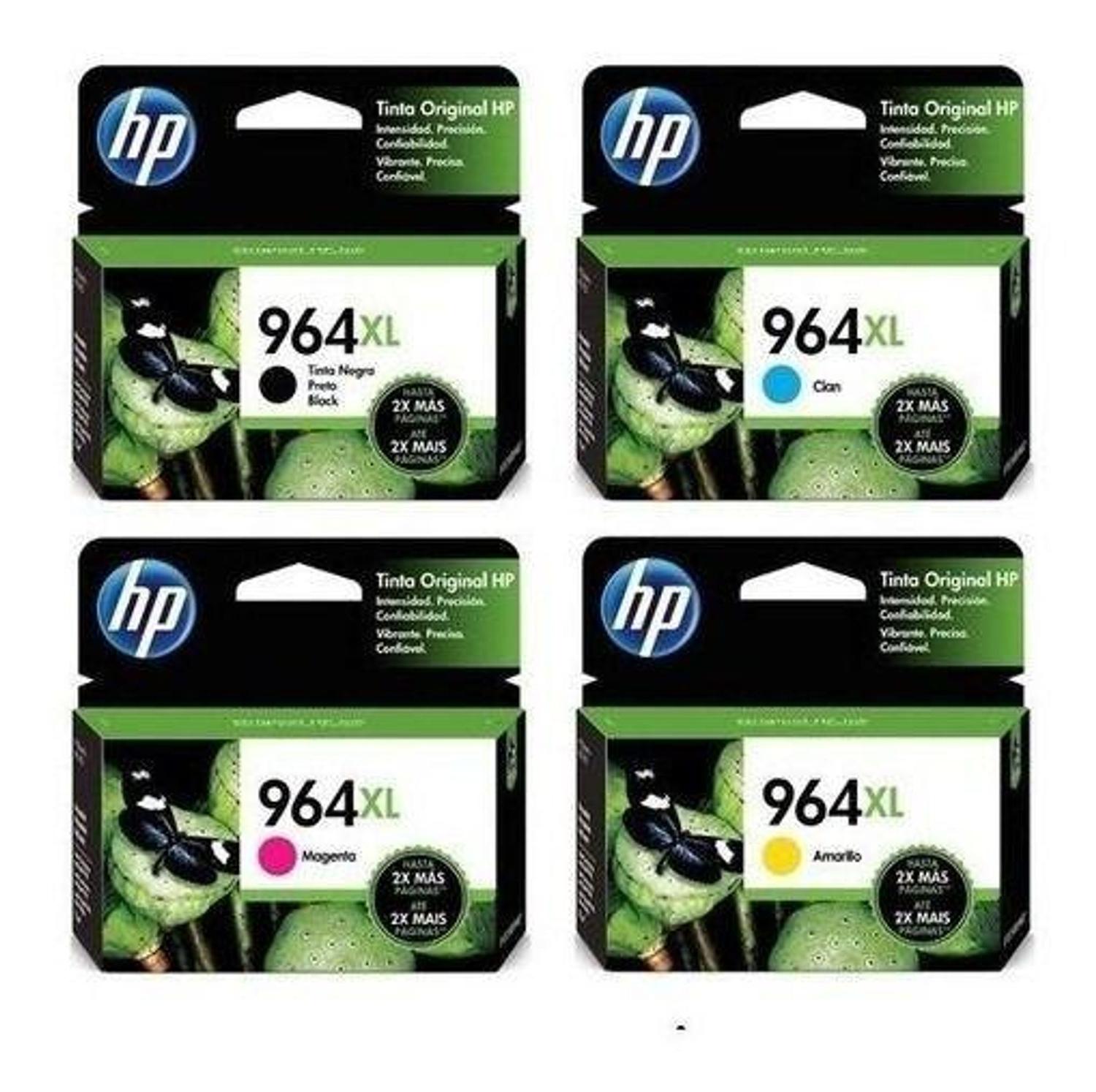 Kit 4 Cartuchos Originais Hp 964xl Preto e Color 3JA57AL 3JA54AL 3JA55AL  3JA56AL - Cartucho de Tinta - Magazine Luiza