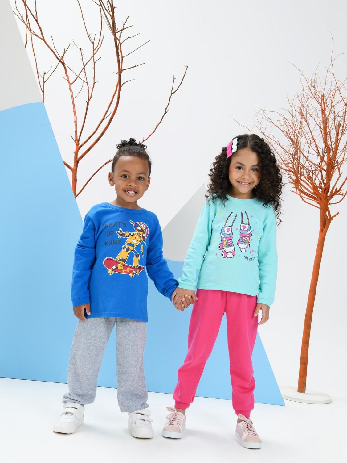 Blusa Moletom Casaco Inverno Europeu Infantil Kit Conjunto Moletom
