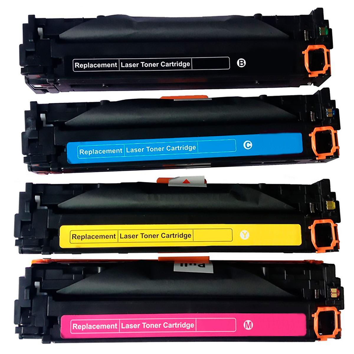 Kit 4 Cores de Toner Compatível para impressora HP CP2020 CP2025 CM2320 M476DN M476NW M451DW 