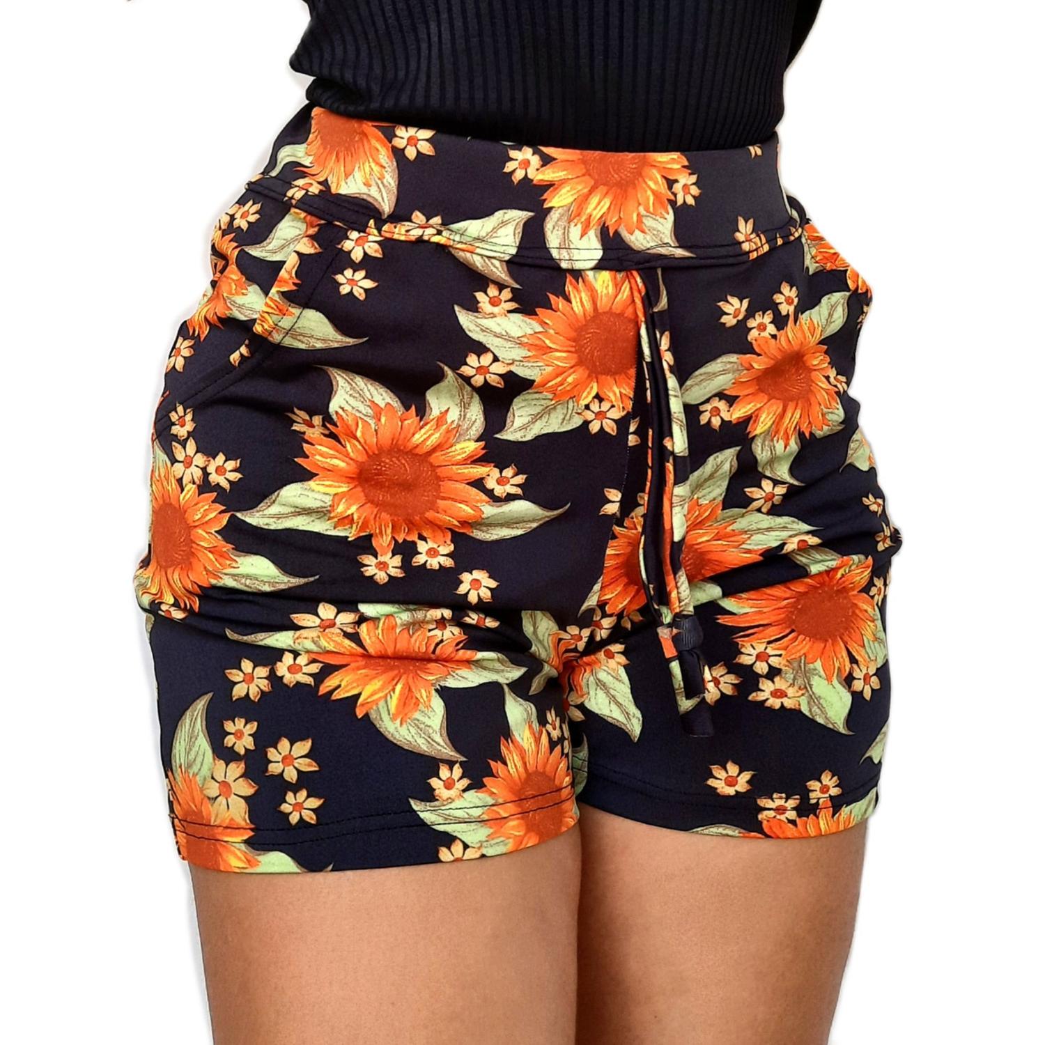 short de elástico feminino plus size