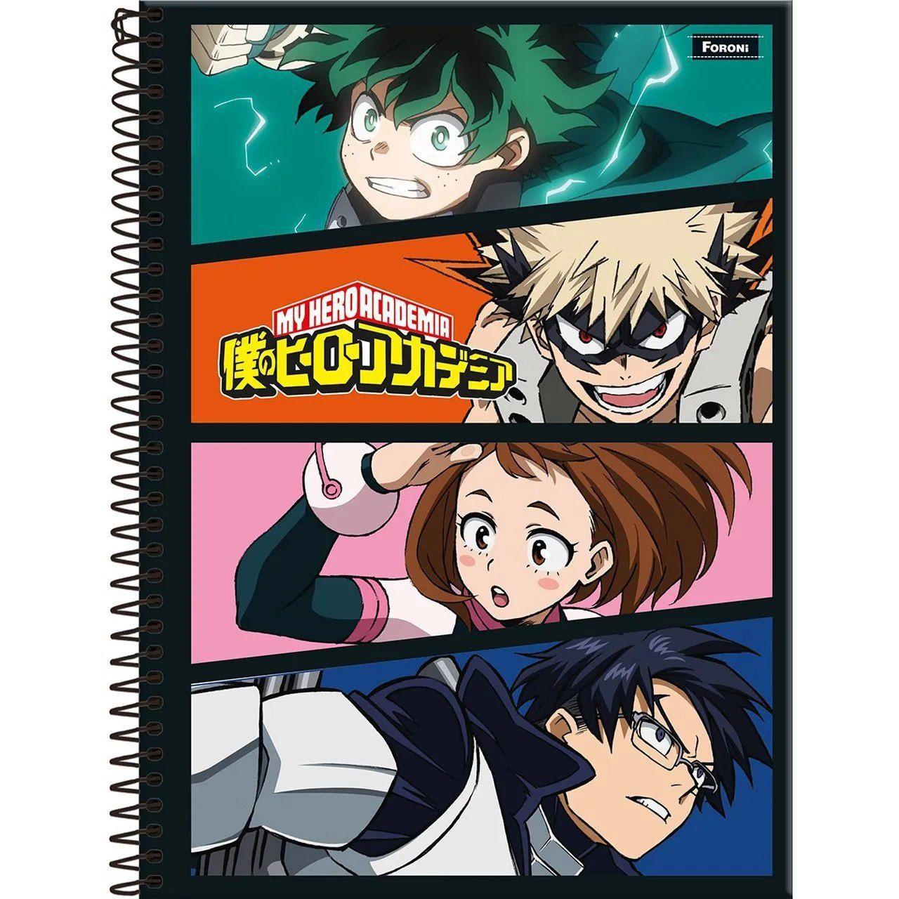 Kit 5 Caderno Espiral My Hero Academia + 1 Caderno Desenho - My Hero ...
