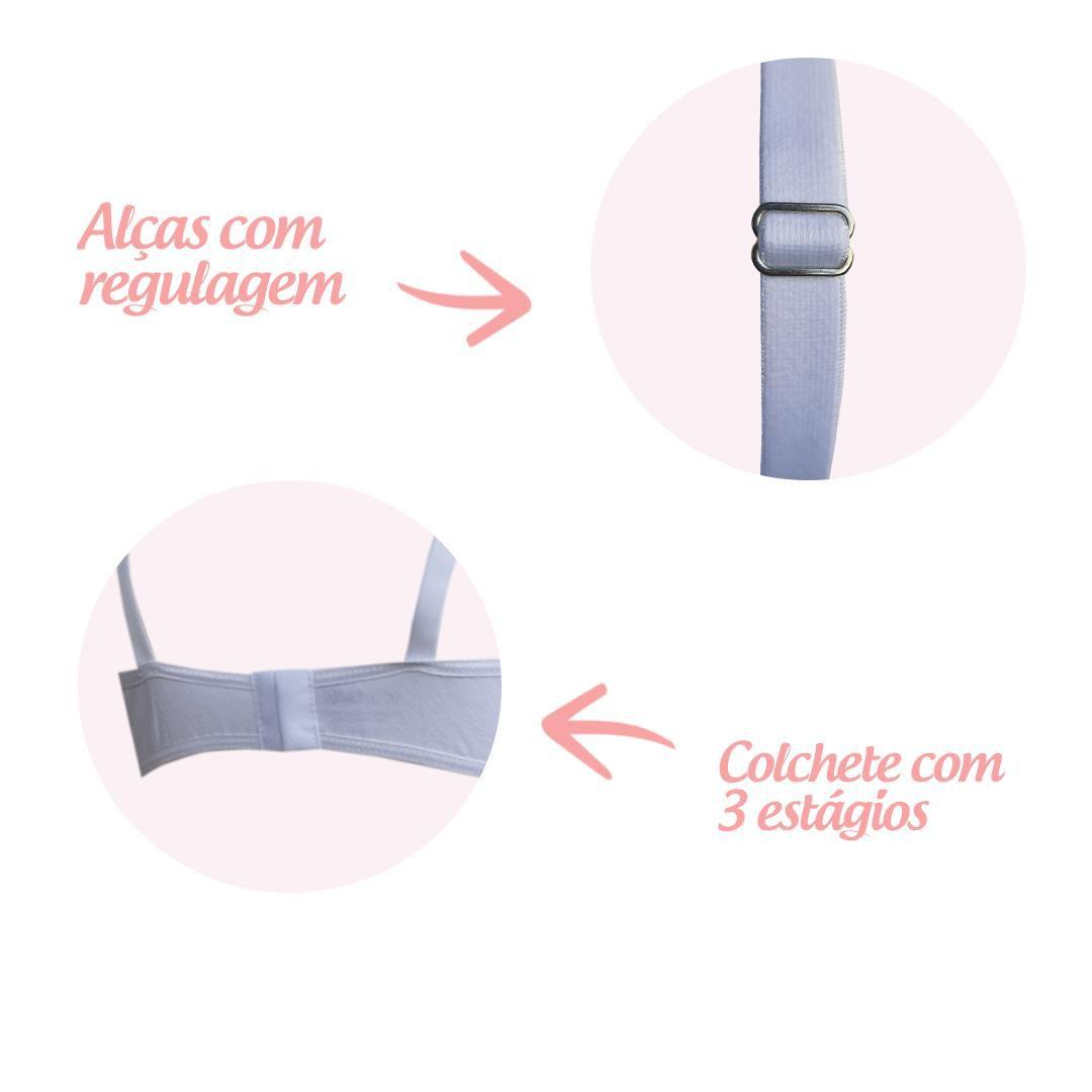 Kit 5 Sutiã Infantil Juvenil Algodão Sem Bojo - Cor Multicolorido ...