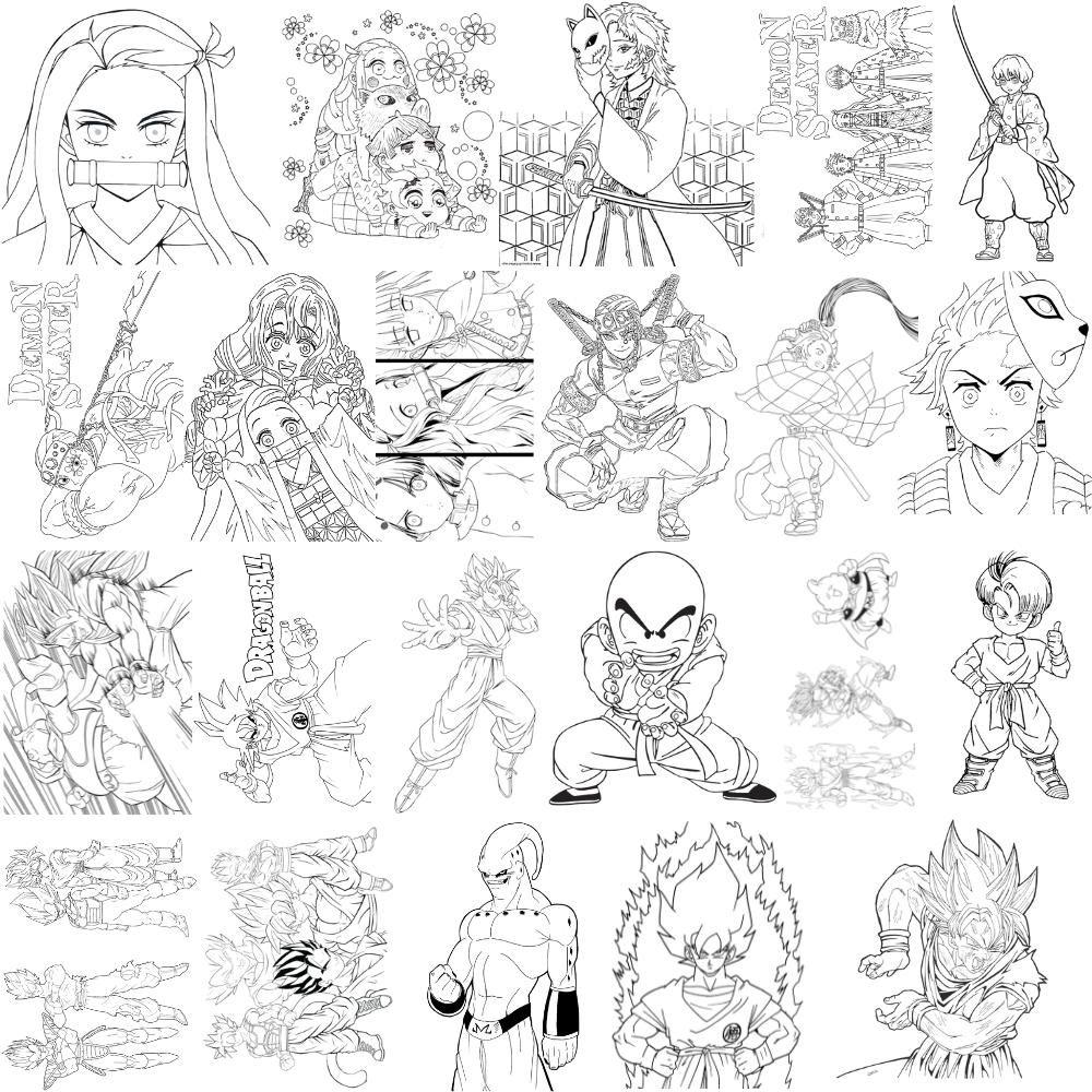 Kit 50 Desenhos Para Colorir Anime Envio Imediato, Magalu Empresas