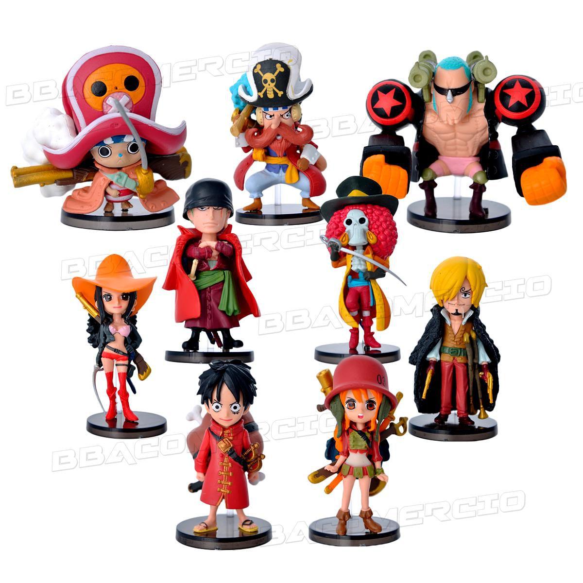 One Piece Action Figures Personagens Tripulacão Filme Gold Luffy, Sanji,  Zoro, Nami, Brook, Usopp, Robin, Franky, Chopper