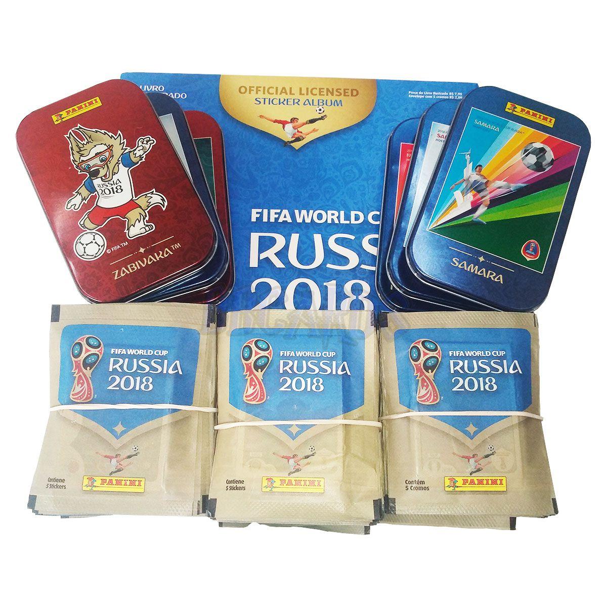 Álbum Capa Dura da Copa do Mundo Rússia 2018 + 60 Figurinhas