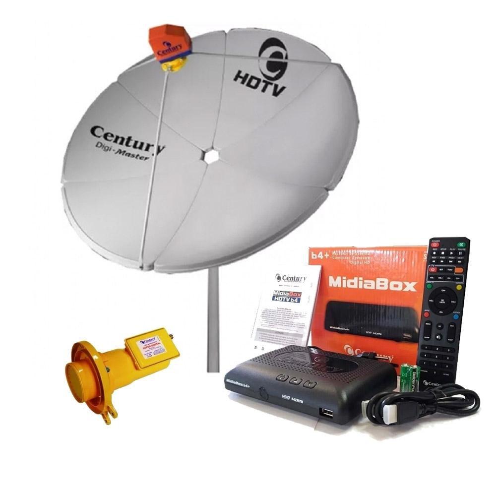 Kit Antena Parabólica Y Decodificador Pirata Kit Antena Parabólica Century Chapa + Receptor Digital Midiabox