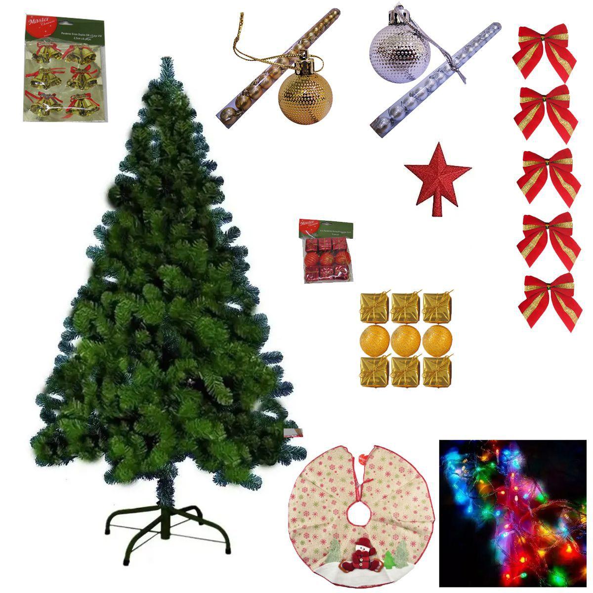 Kit Árvore De Natal 540 Galhos 1,80m Com 60 enfeites Decoração Natalino -  Master - Árvore de Natal - Magazine Luiza