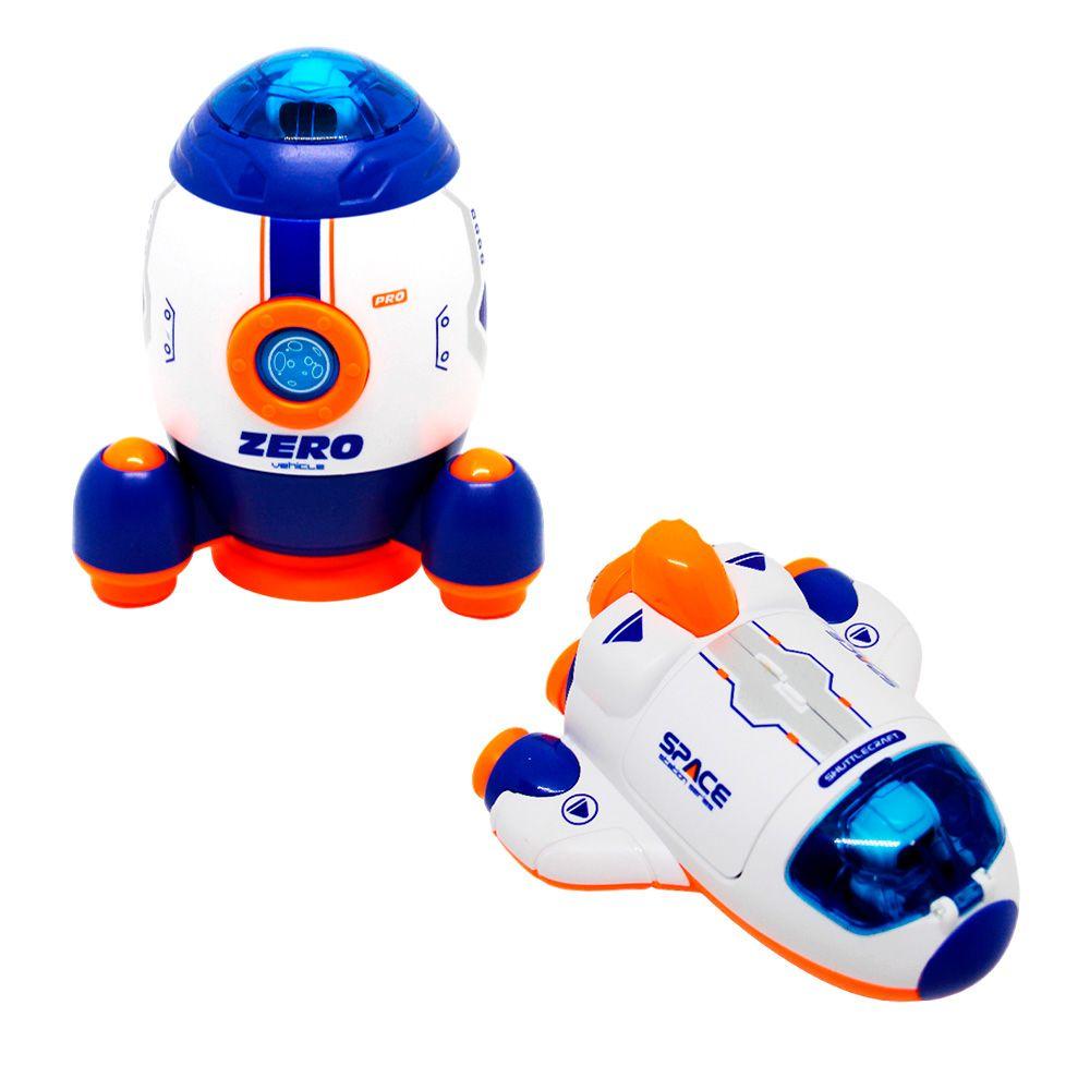Kit Astronauta com Foguete e Onibus Espacial Sky Fun Toyng Brincando de Astronauta Magazine Luiza