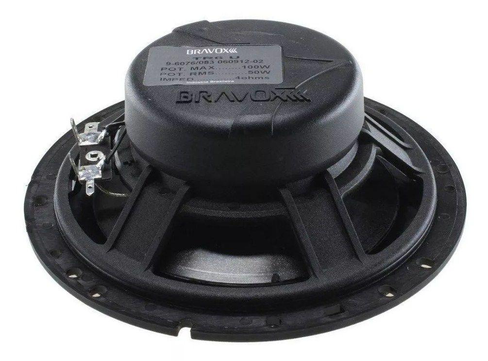 Kit Auto Falante Bravox Triaxial 6 Polegadas Tr6u 120w AltoFalante