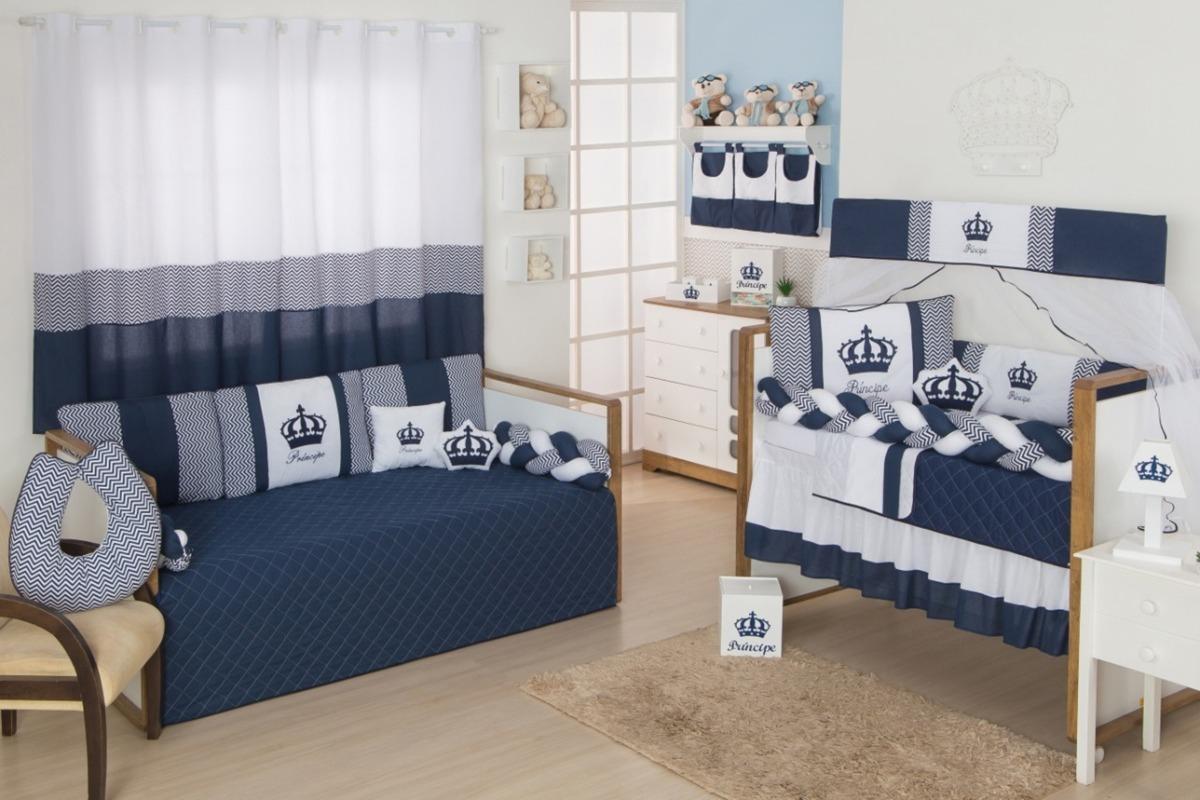 Kit Berço Menina Menino Coroa Com Enxoval Cama Babá 18 Peças - Empório Casa  Enxovais - Kits para Cama Babá - Magazine Luiza