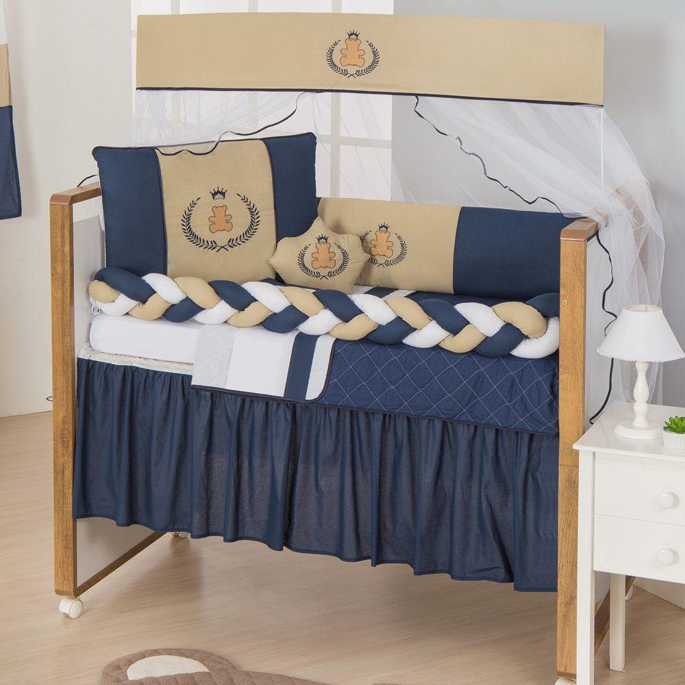 Kit berço trança príncipe ursinho azul Clearance