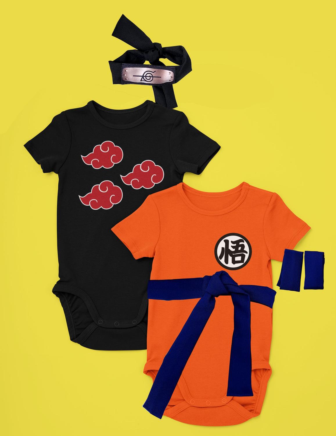 Kit Body Bebe Personagem Goku Dragon Ball E Akatsuki Naruto Mais Legal Que Plastico Bolha Body Para Bebes Magazine Luiza