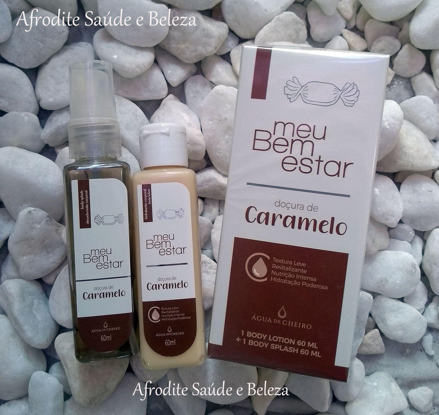 Kit Body Splash de Caramelo + Hidratante Água de Cheiro Cuidados com