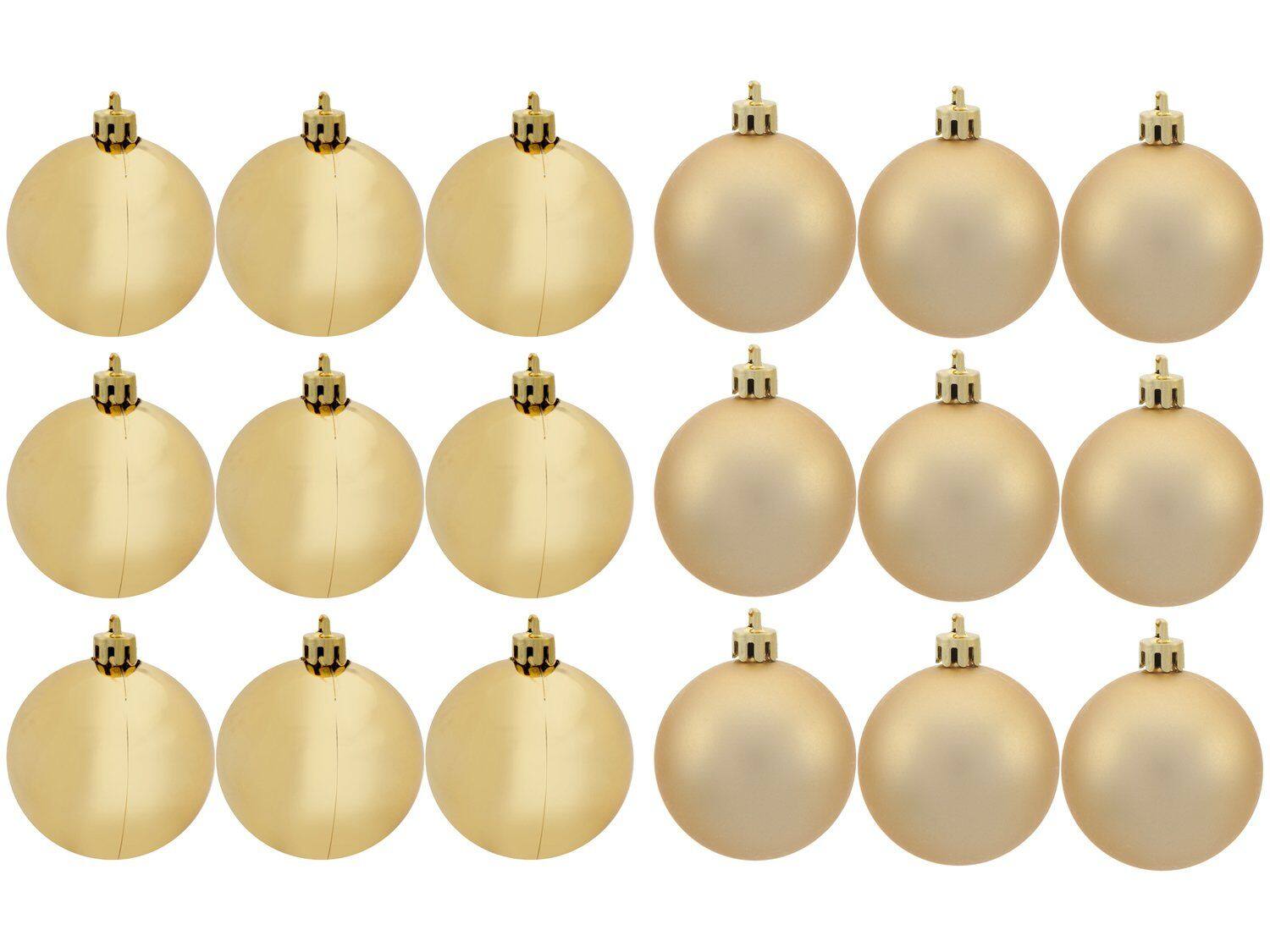 Kit Bola de Natal Dourada Lisa NATAL035M| Dourado - 18