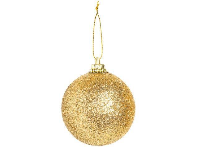 Kit Bola de Natal Ouro 4cm 12 Unidades Cromus