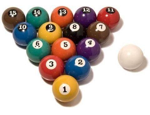 Kit Jogo De Bola Sinuca Para Bilhar / Snooker 54mm Numeradas