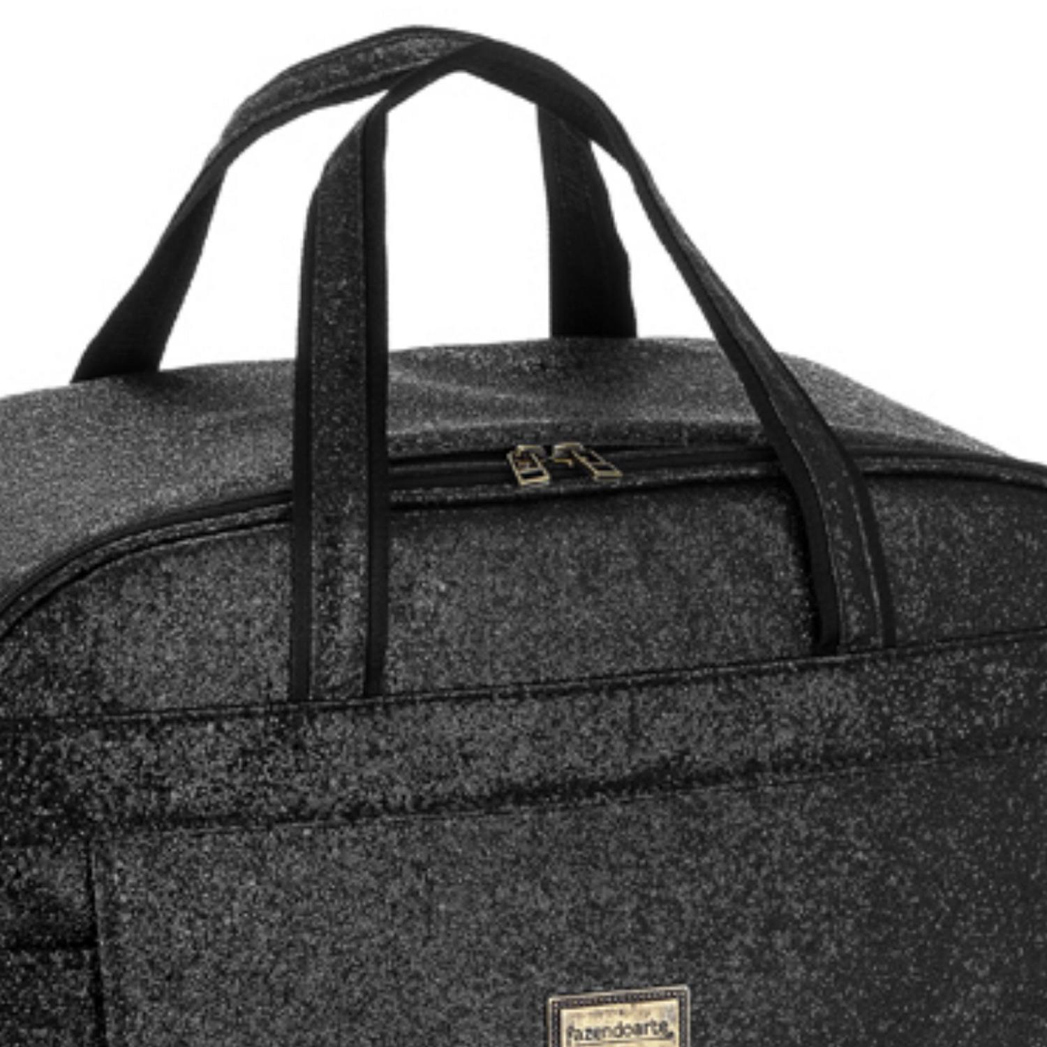 black glitter handbolsa