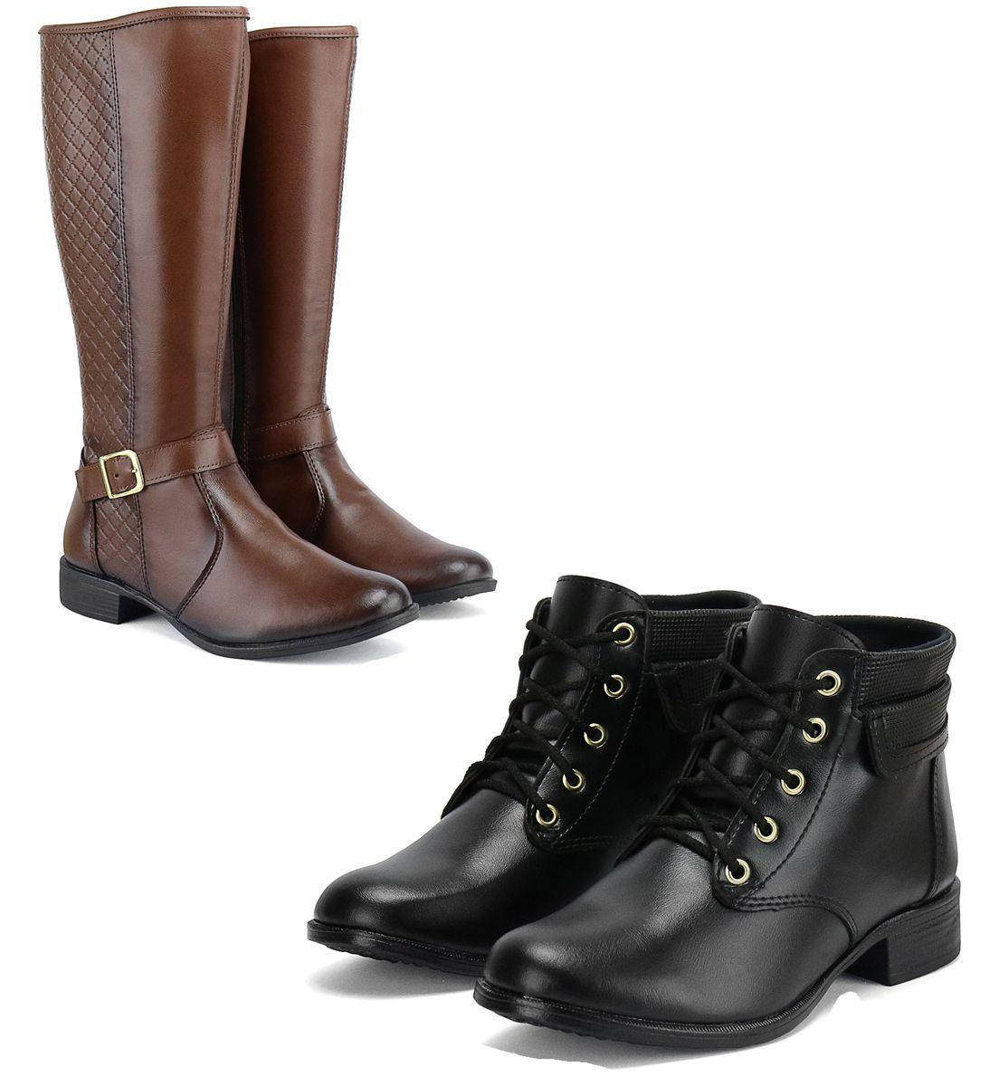 Kit Botas Cano Longo e Cano Curto - DBella - Moda Feminina - Magazine Luiza