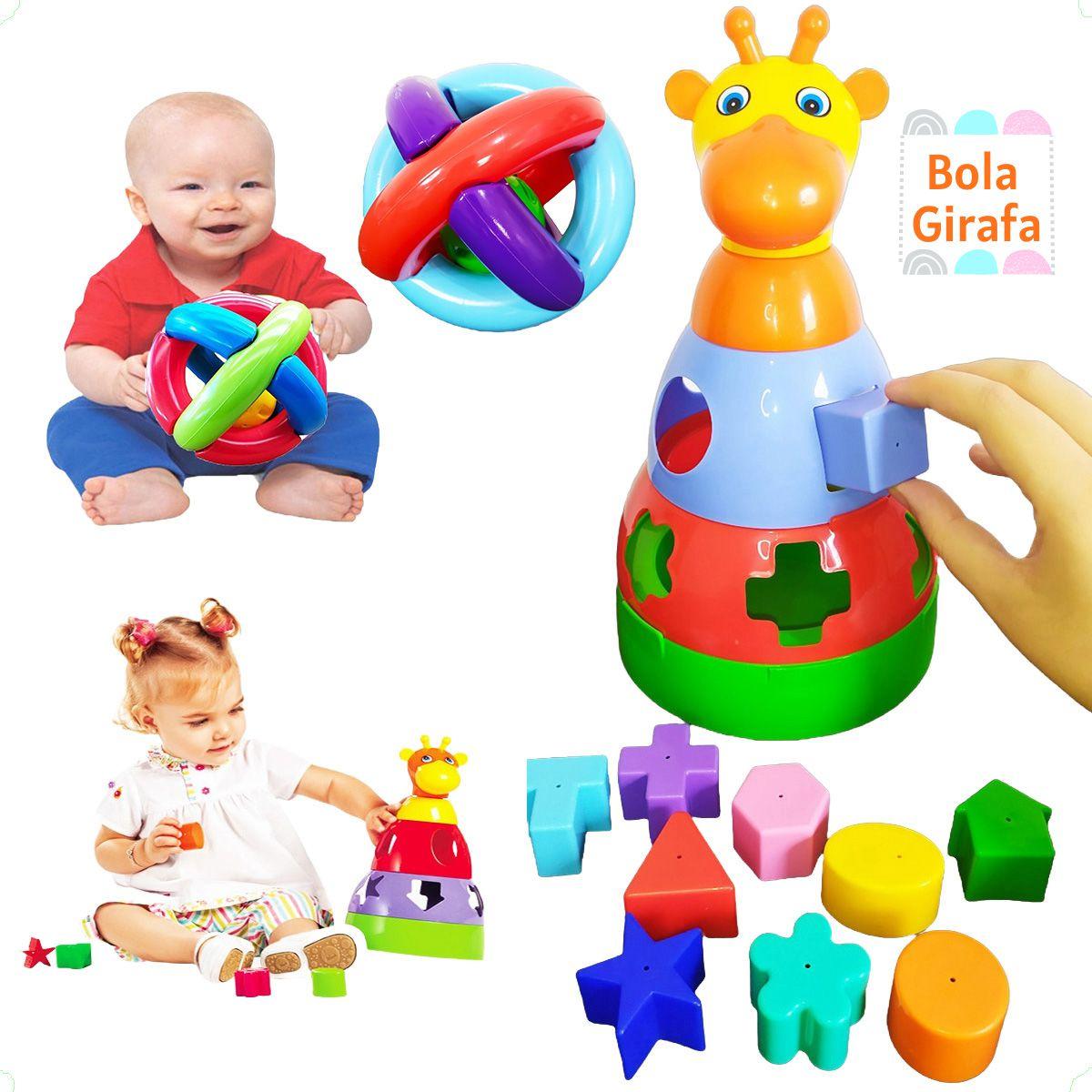 Kit Brinquedos Educativos para Bebe Menino Menina Acima de 6 Meses