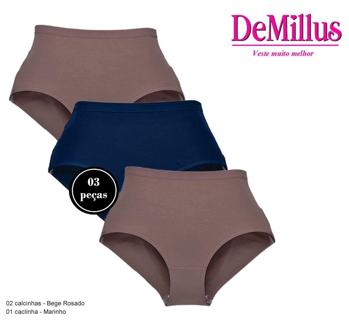 Kit C 3 Calcinhas Classica Cotton Demillus T P Xg Calcinha Magazine Luiza