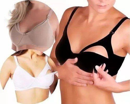 Kit C/ 3 Soutien Amamentacao Sutia Amamentar Sutian Gestante - Sou Gata e  Daí - Sutiã de Amamentação - Magazine Luiza