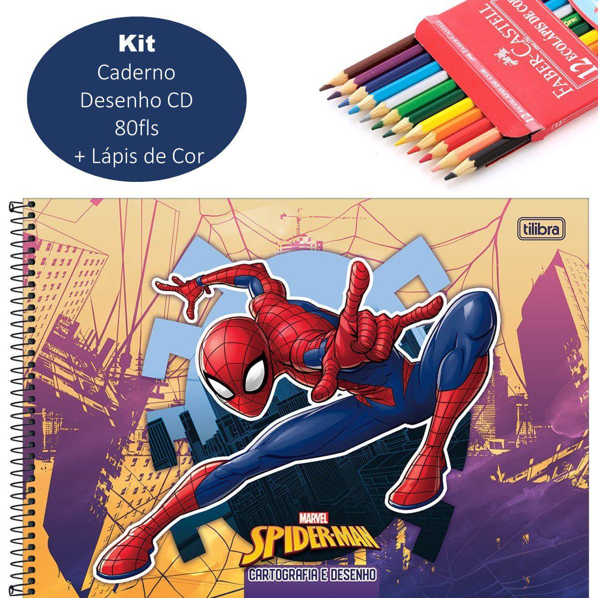 Kit 100 Desenhos Para Pintar E Colorir Homem Aranha Spiderman