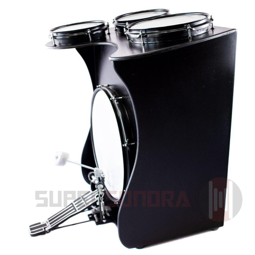 Kit Cajon Bateria Extreme Drum Box 16' Jaguar + Pedal + Estante para