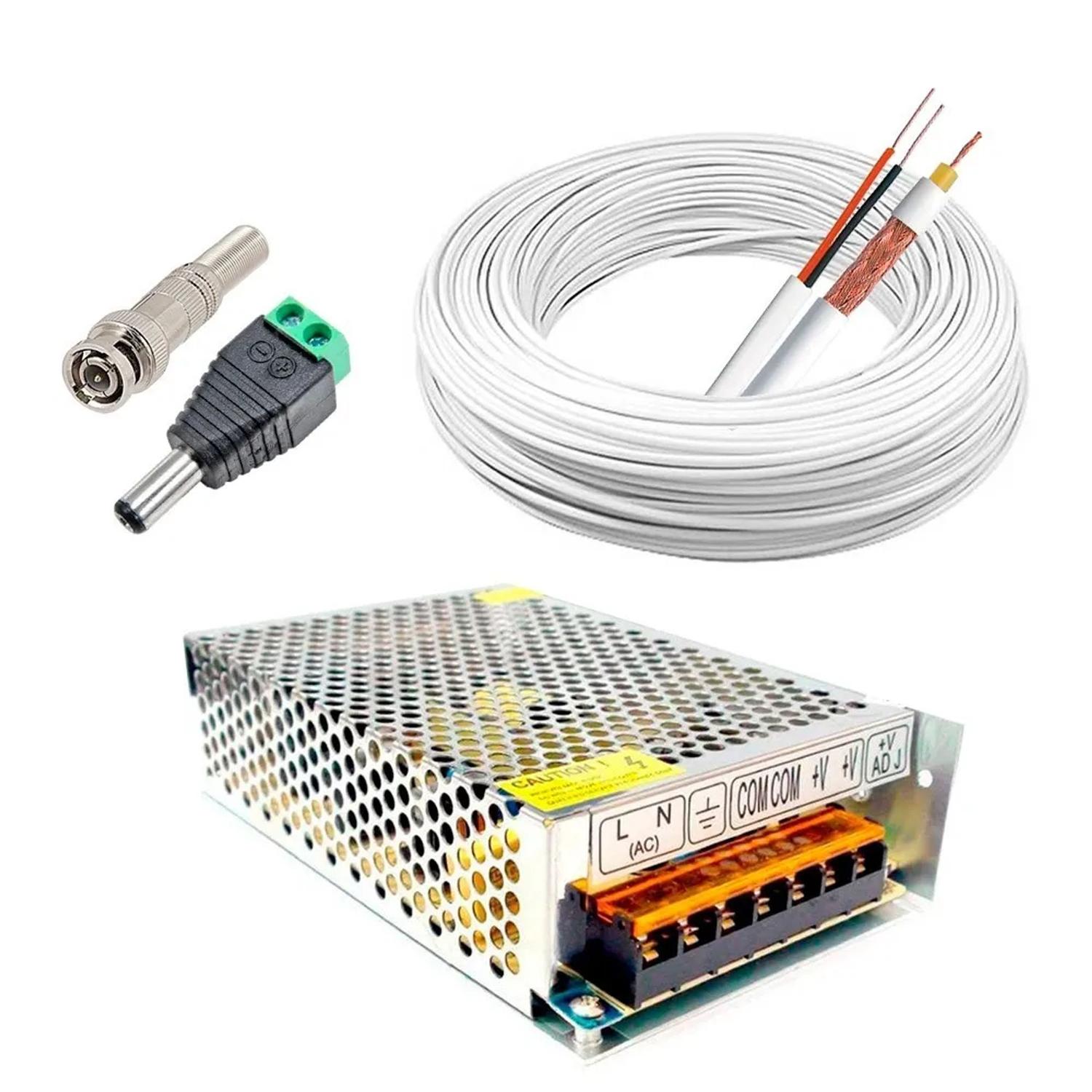 Kit Camera Externa Bullet vhc 1120b Hd 720p Dvr Intelbras C/Hd 500GB