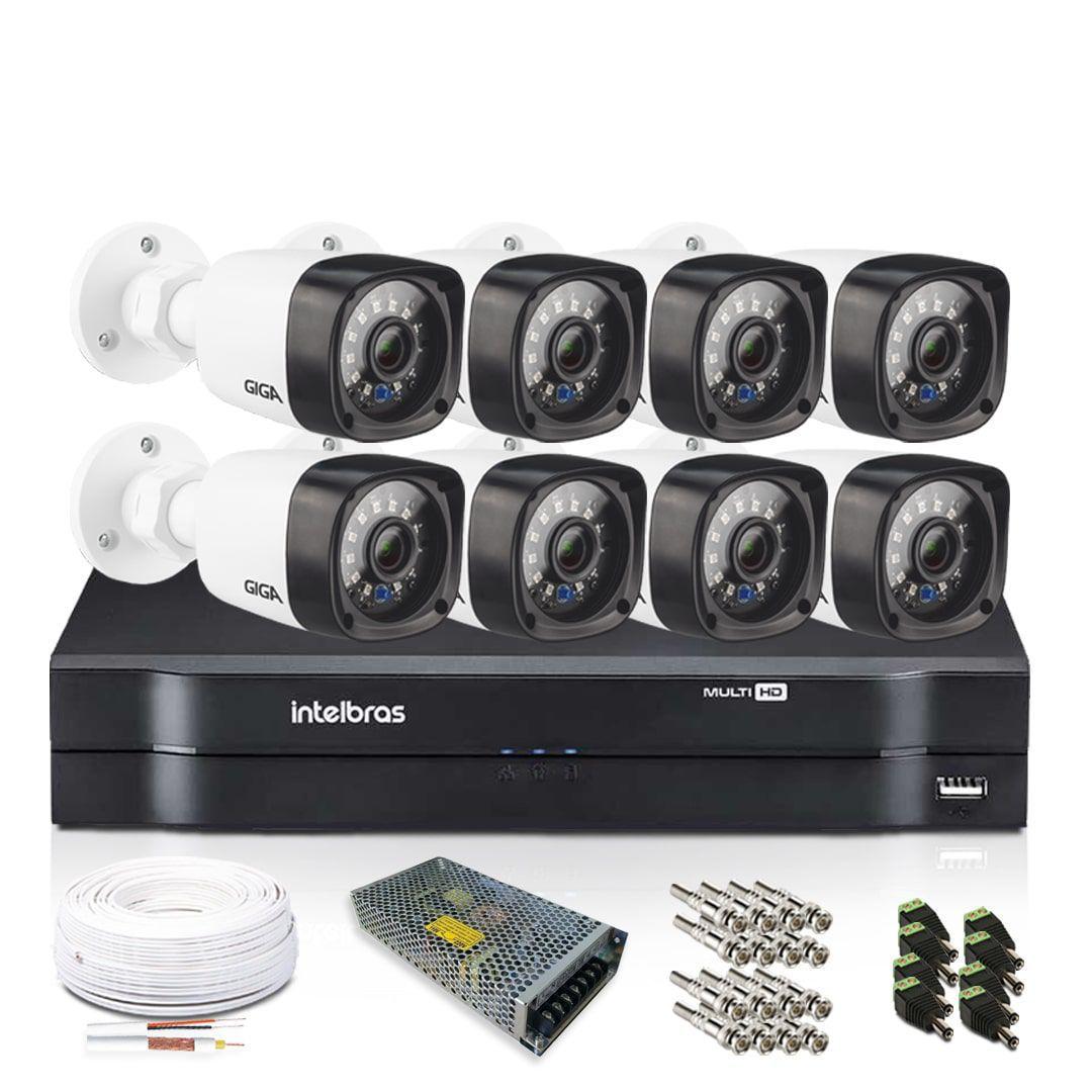 Kit Câmeras de Segurança com DVR Intelbras 8 Câmeras Giga - Intelbras ...