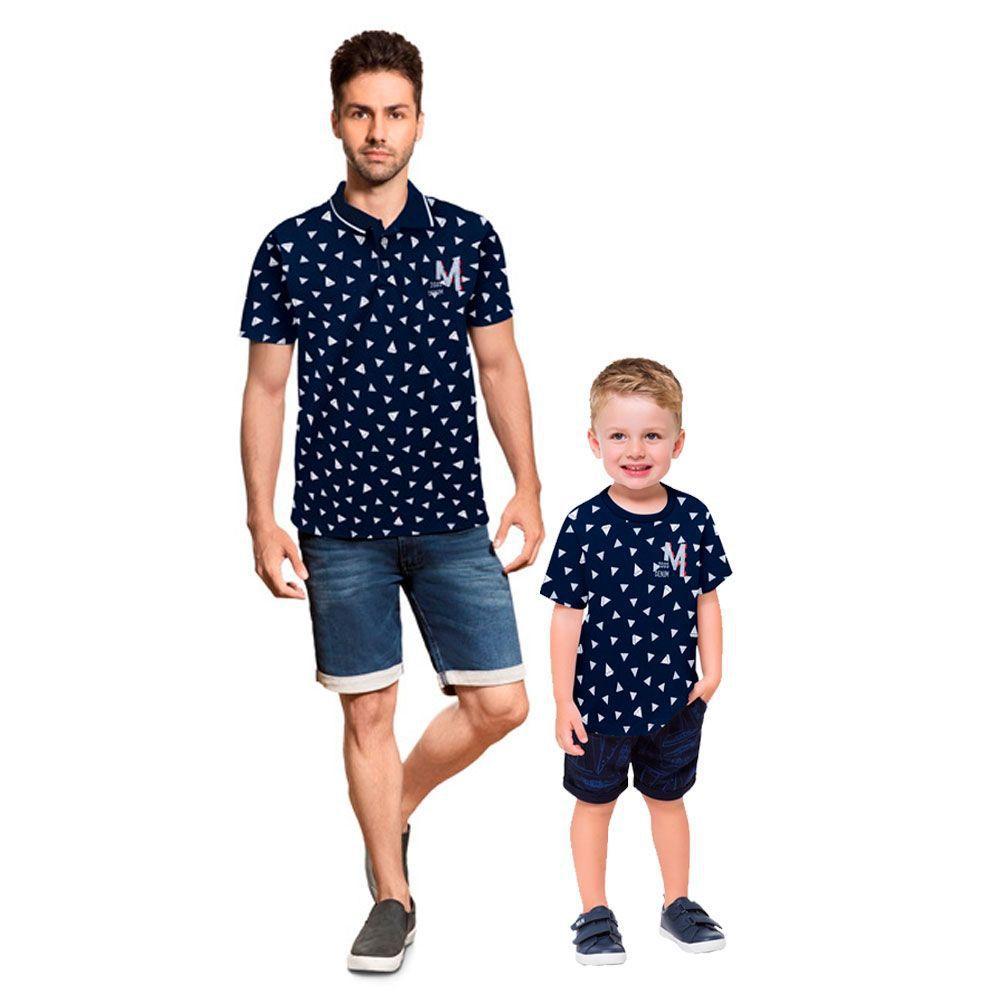 camisa floral pai e filho