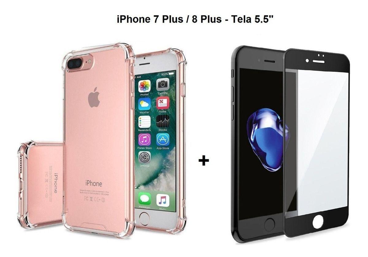 Capa Anti Impacto Transparente Para iPhone 7 plus e 8 plus - 5.5 Polegadas  - Lojas We em Promoção | Ofertas na Americanas