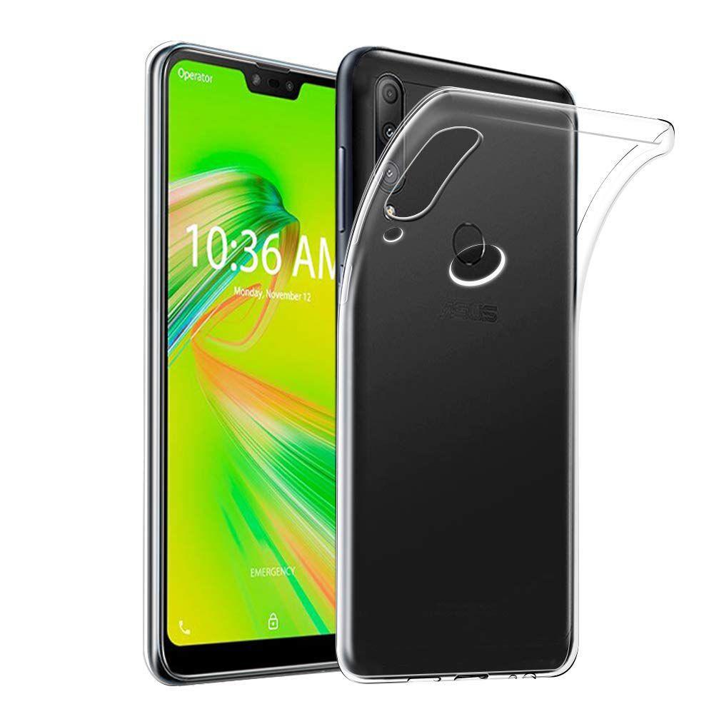Kit Capa E Película Para Asus Zenfone Max Shot/Max Plus M2 Zb634kl Tela  6.26” Polegadas Capinha Clear Ultra Fina e Película De Vidro Temperado -  Danet - Kit Capinha e Película para