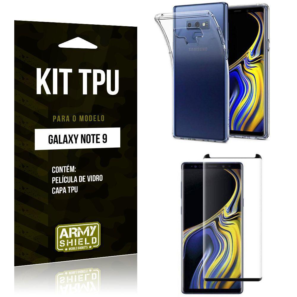 Kit Capa Silicone Samsung Galaxy Note 9 Capa de Silicone + Película de  Vidro - Armyshield - Kit Capinha e Película para Celular - Magazine Luiza