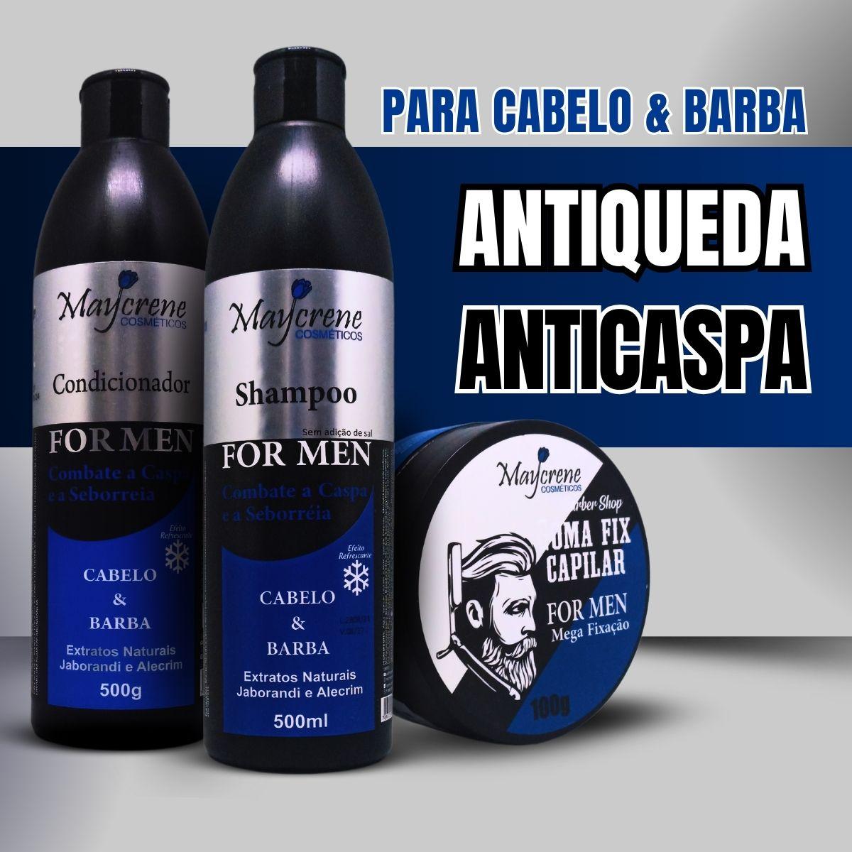 Imagem de Kit Capilar Masculino For Men Shampoo, Condicionador + Pasta Fixadora Goma Fix