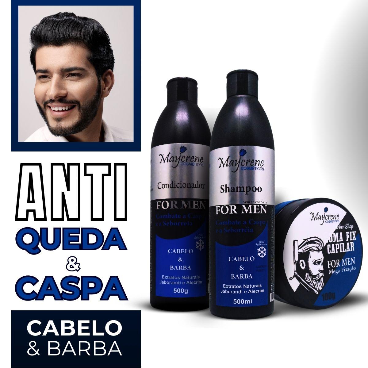 Imagem de Kit Capilar Masculino For Men Shampoo, Condicionador + Pasta Fixadora Goma Fix