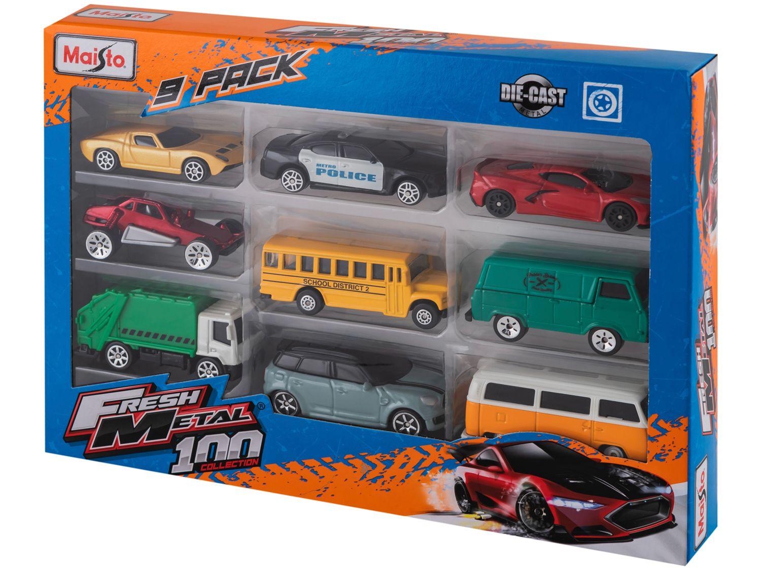 Kit Carrinhos 100 Collection Fresh Metal Maisto