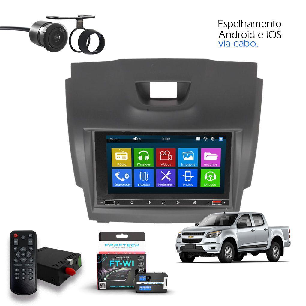 Kit Central Multimídia MP5 2 Din Chevrolet S10 2011 a 2016 Com ...