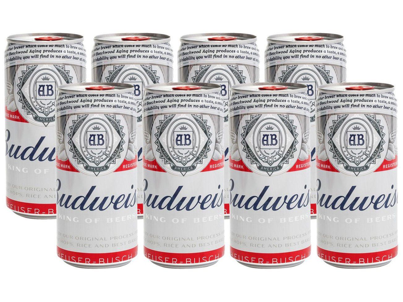 Kit Cerveja Budweiser American Standard Lager 269ml Cada 8 Unidades