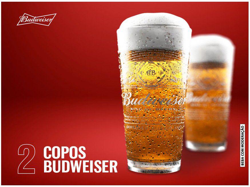 Kit Cerveja Budweiser Bud Box Lager 4 Unidades 330ml com Copo e Porta