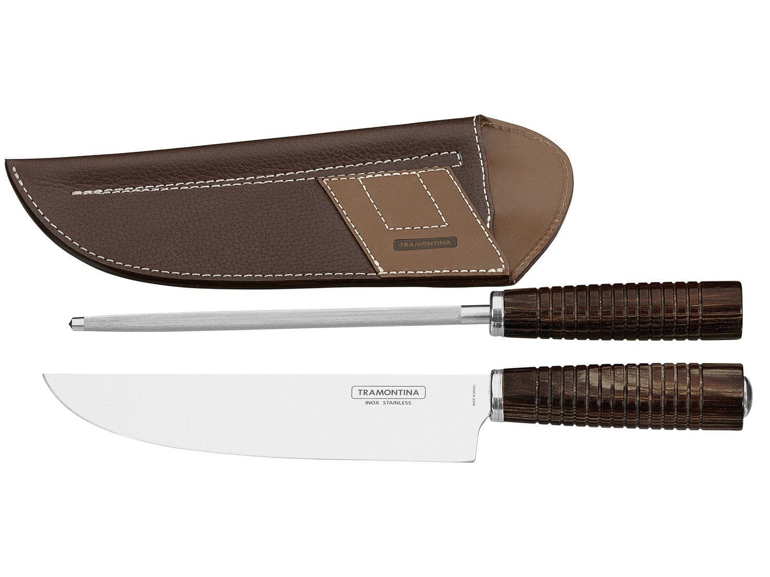 Kit Churrasco 3 Peças Tramontina| Castanho