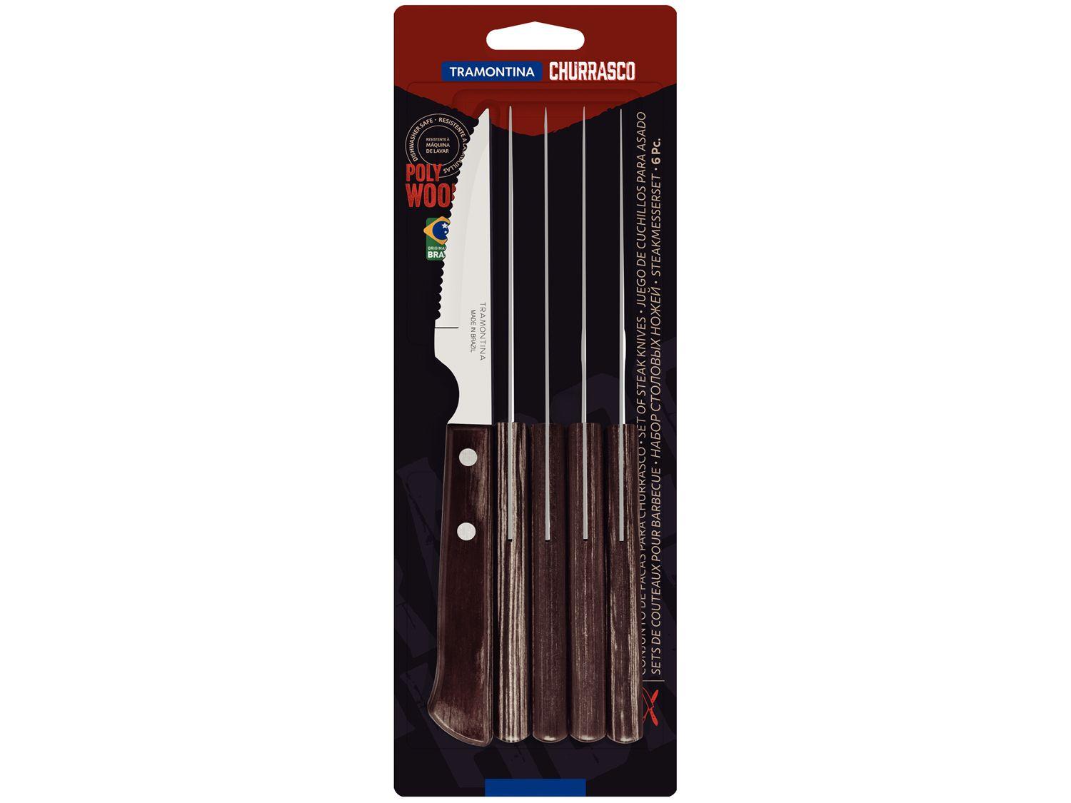 Kit Churrasco 6 Peças Tramontina Polywood 21109/694