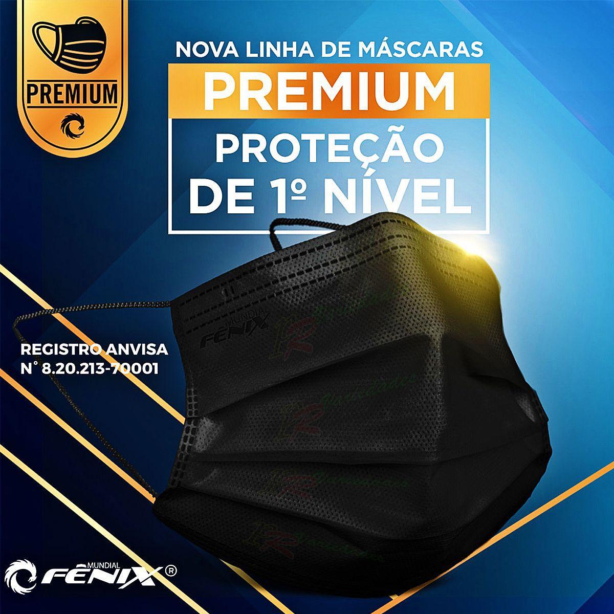 Kit Cirurgico Mascara Descartável Preta+ Luva Vinil Preta M Bompack