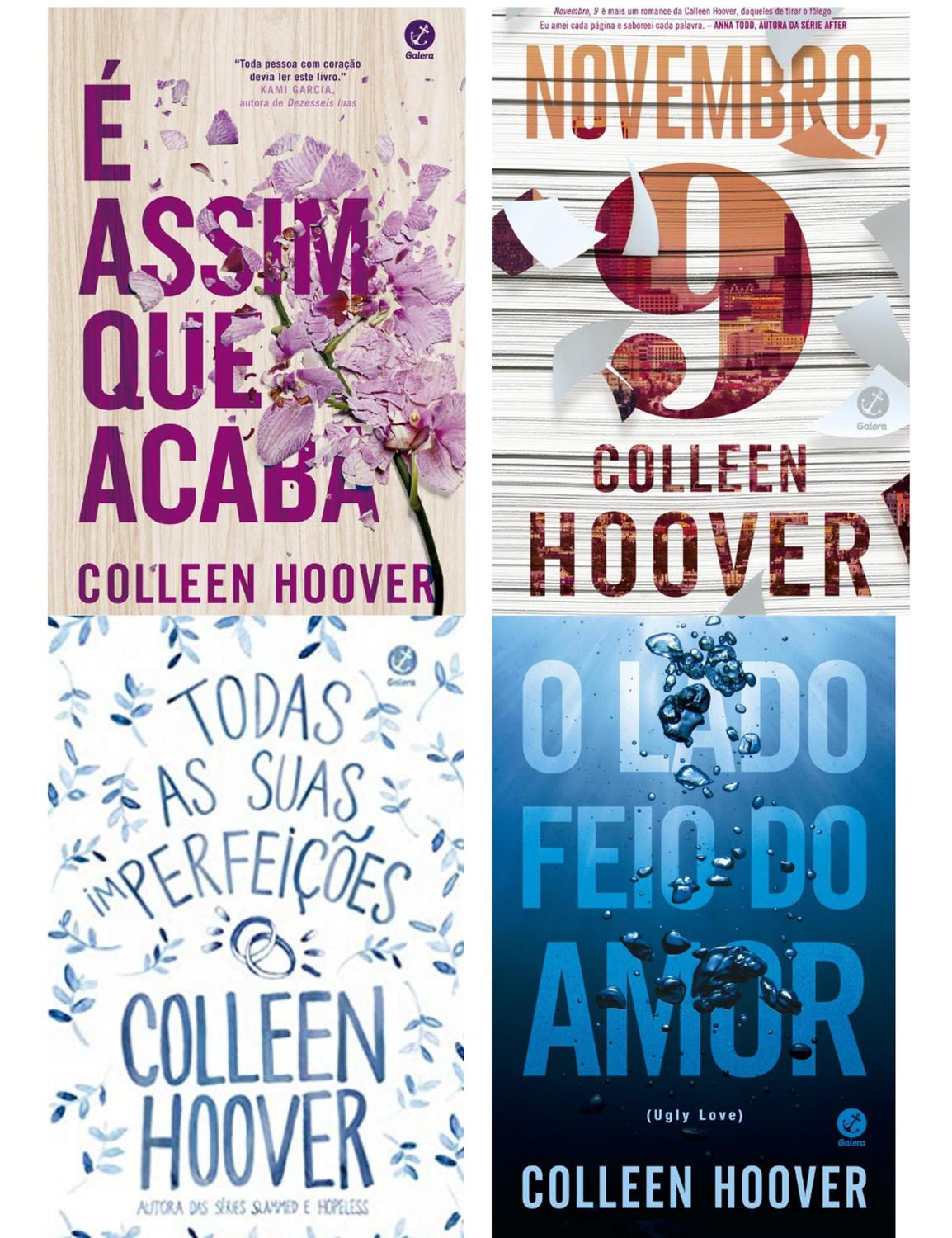 Kit Com 9 Livros Da Colleen Hoover De Sua Escolha!