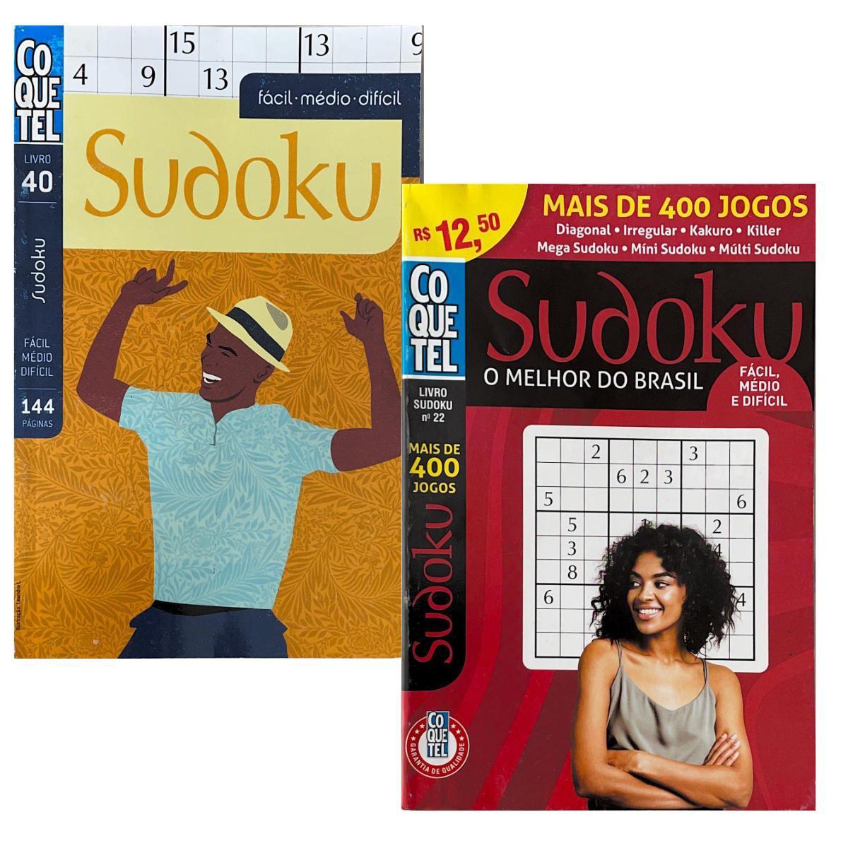 Livro Jogo Sudoku Importado Nível Fácil Médio e Difícil em Promoção na  Americanas