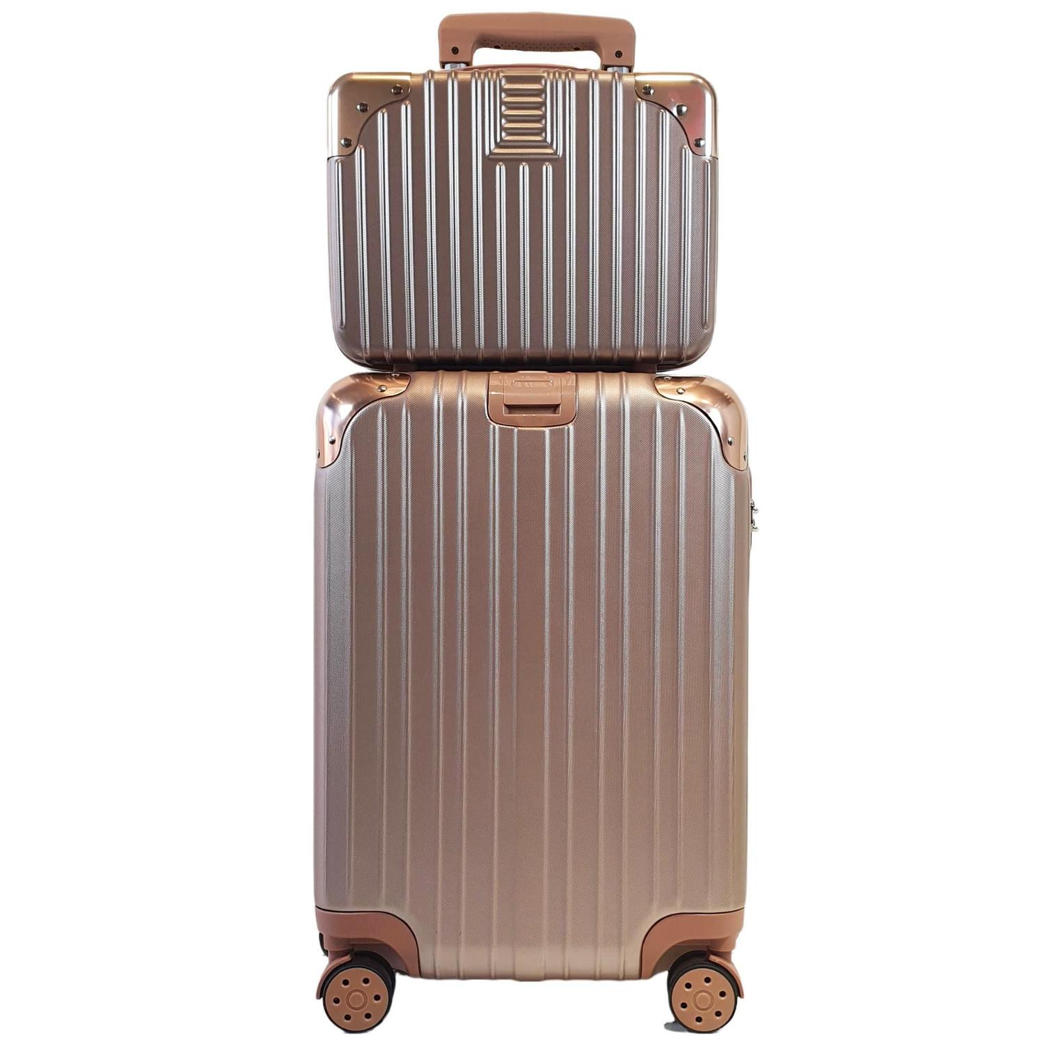 Kit com 1 Mala Tokyo Pequena de Bordo + 1 Frasqueira Nova Iorque - Rose  Gold - Malissima - Kit Acessórios de Viagem - Magazine Luiza