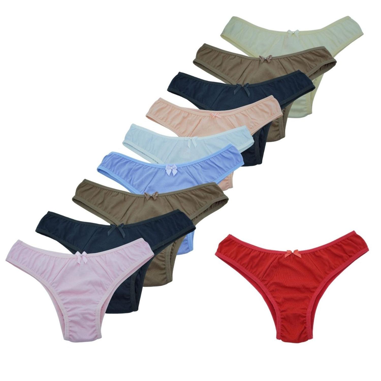 Kit com 10 calcinhas/tangas 100% algodão adulto, cores sortidas - Maisbella  Lingerie - Moda Feminina - Magazine Luiza
