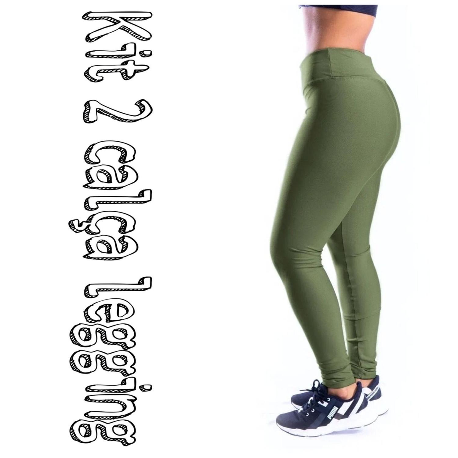 Kit 03 calças Leg Legging Caminhada Suplex Academia (Frete grátis) -  Belmento