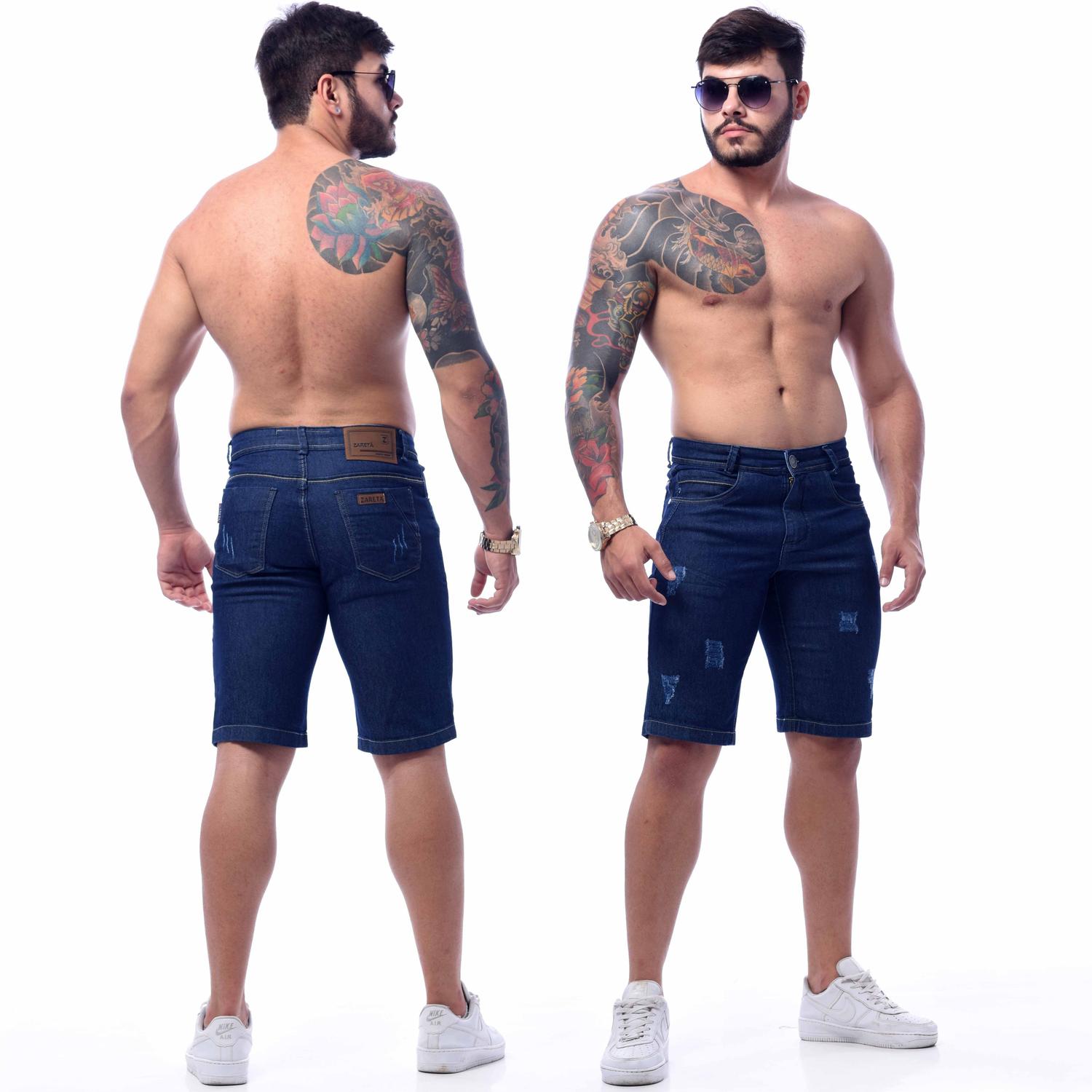 bermuda jeans masculina numero 50