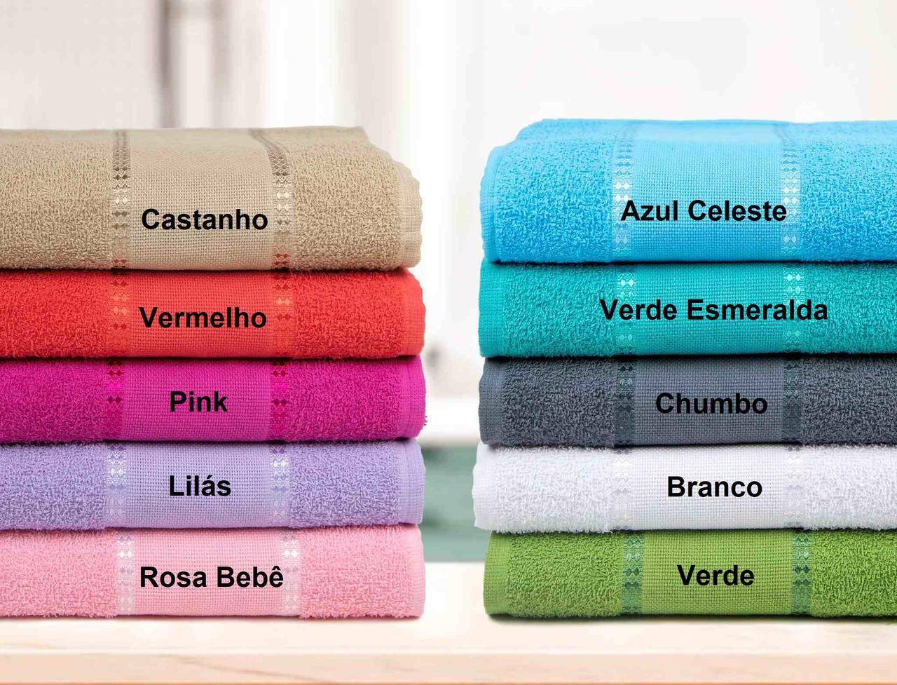 Kit Com 5 Toalhas De Banho Barra Para Bordar Ponto Cruz New Basico Banho Magazine Luiza